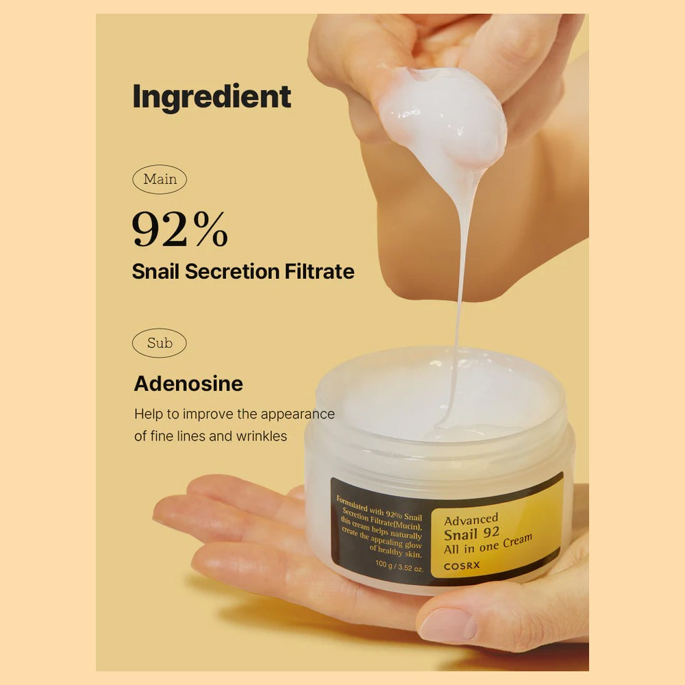 COSRX Snail 92 Cream - Repair & Hydrate