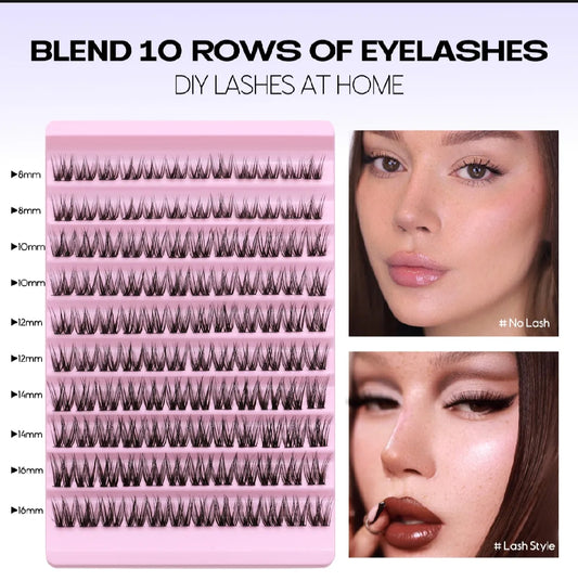 Mink & Soft Natural DIY Cluster Lashes Extension Kit