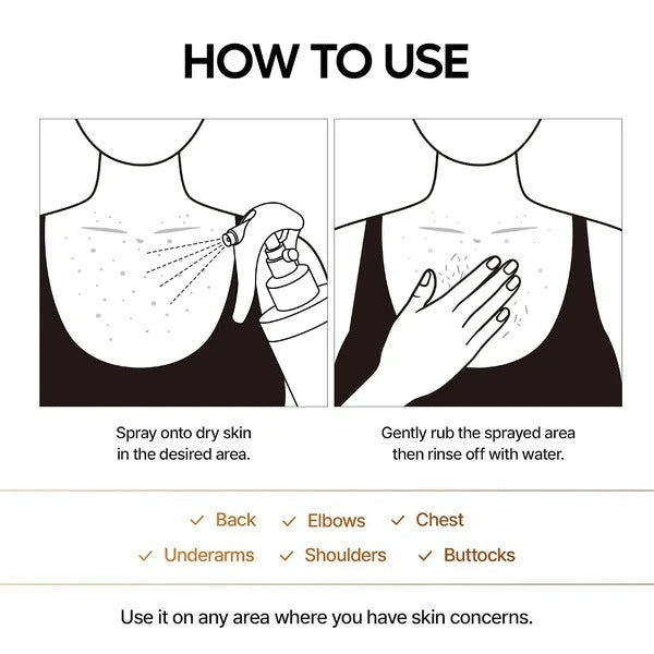Dr. Melaxin Peel Shot Body Spray – For Dark Spots & Rough Skin