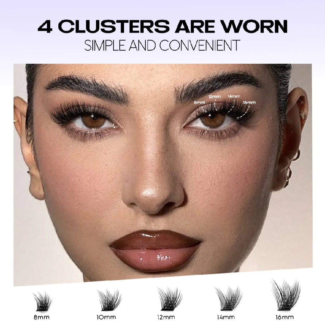 Mink & Soft Natural DIY Cluster Lashes Extension Kit