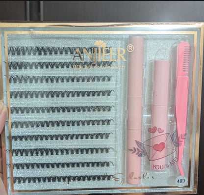 Mink & Soft Natural DIY Cluster Lashes Extension Kit