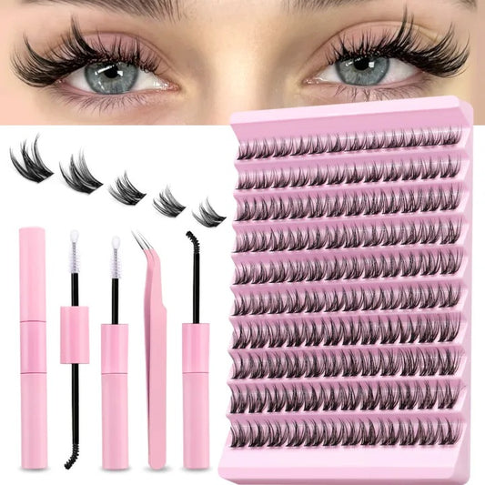 Mink & Soft Natural DIY Cluster Lashes Extension Kit