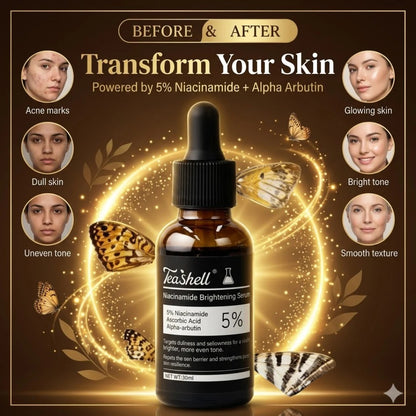 Teashell Niacinamide Brightening Serum | Fade Dark Spots, Acne Marks & Even Skin Tone