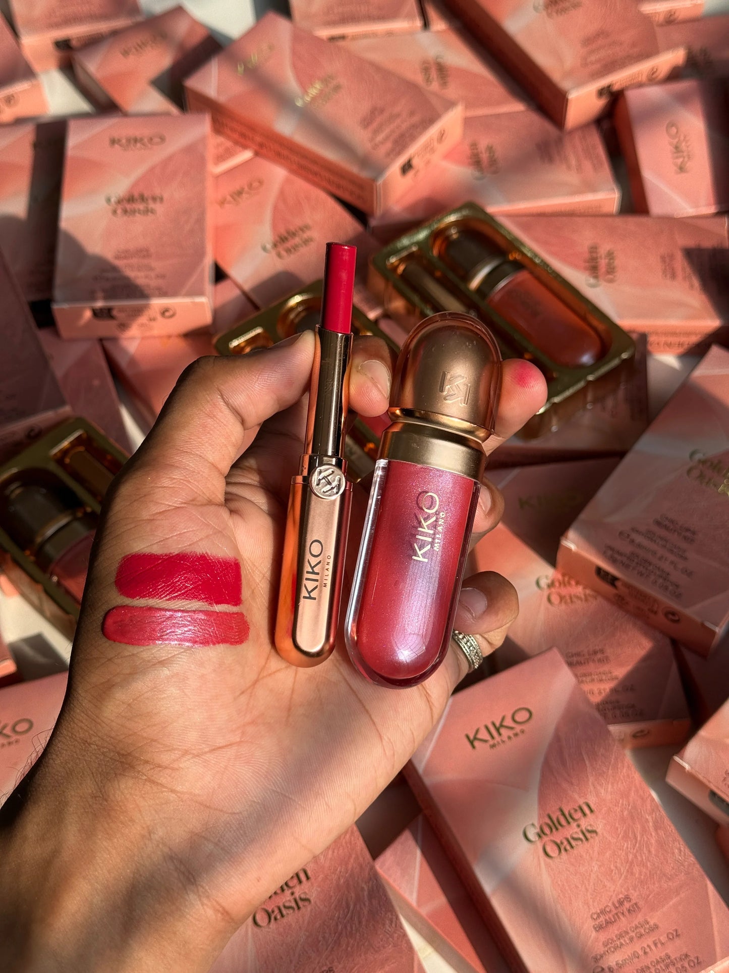 KIKO MILANO GOLDEN OASIS chic lips beauty kit