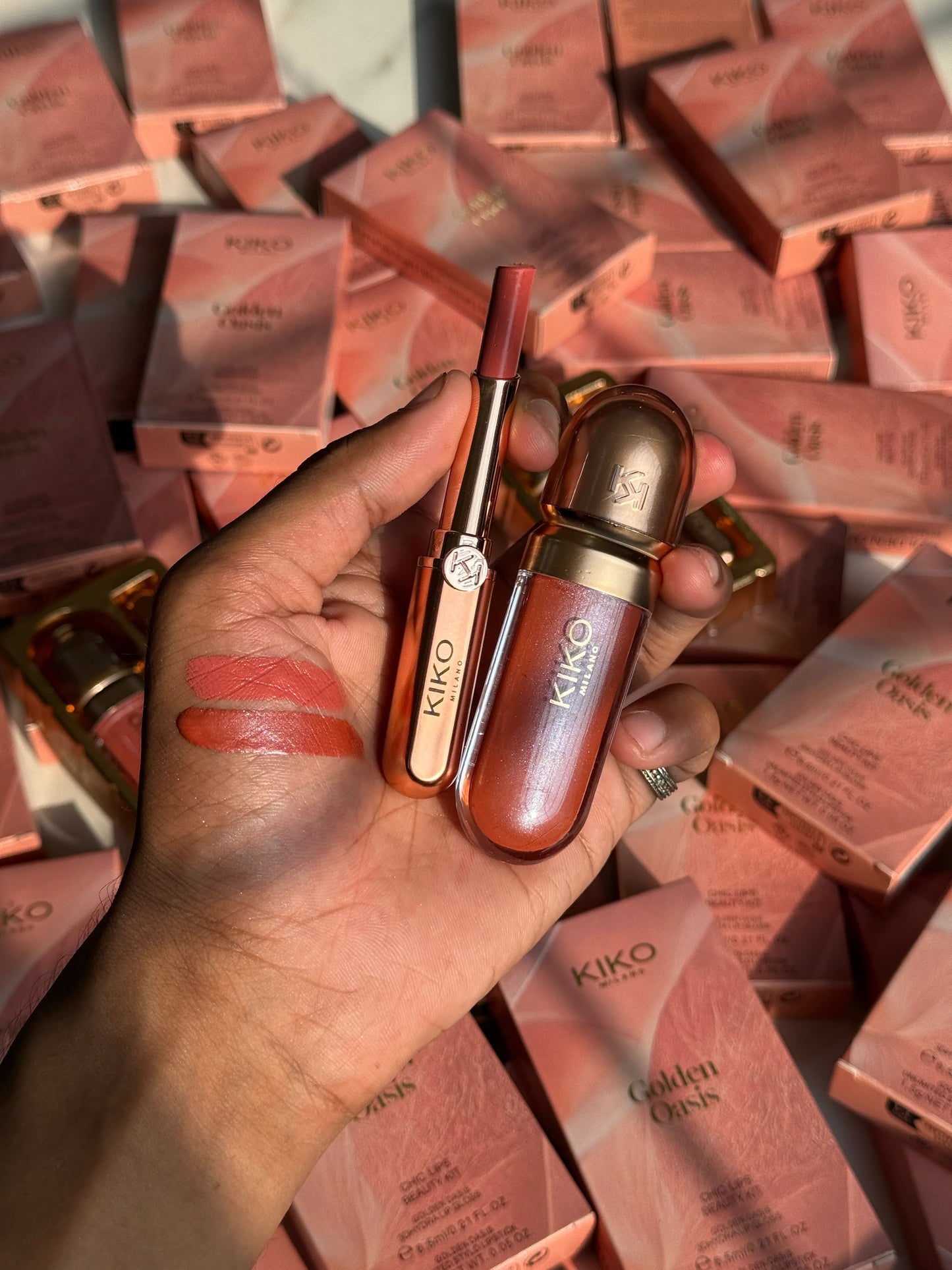 KIKO MILANO GOLDEN OASIS chic lips beauty kit
