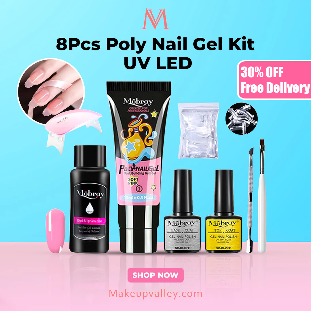 8Pcs/Set Nail Art UV Quick Extension Nail Kit for Manicure