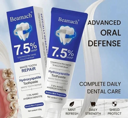 7.5% Nano Hydroxyapatite Teeth Whitening Toothpaste 120GM (Buy 1 Get 2 Free)